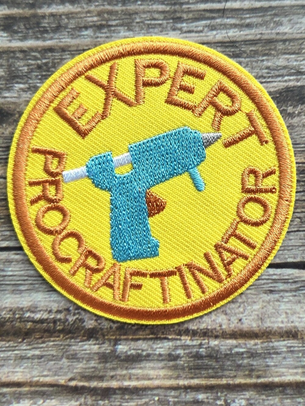 Expert Procraftinator Procrastinator Funny Crafting DIY Iron on Patch